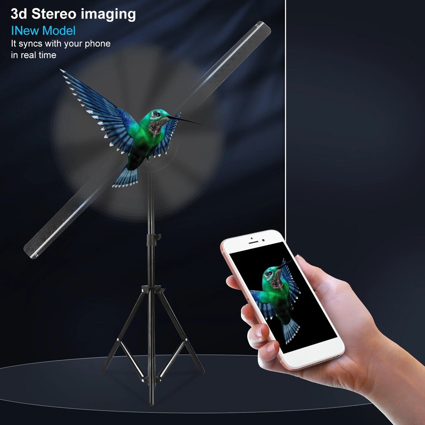 Naked Eye 3D Hologram 42cm Fan